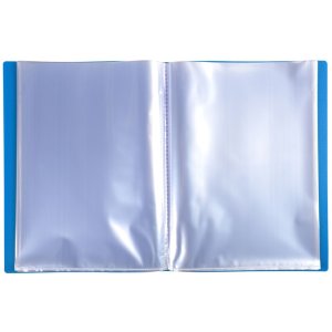Carpeta transparente de PP blando de 300µ con 80 bolsillos granulados, opaca, para formato DIN A4 Colores surtidos