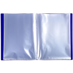 Carpeta transparente de PP blando de 300µ con 80 bolsillos granulados, opaca, para formato DIN A4 Colores surtidos