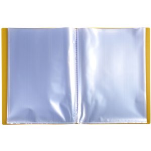 Carpeta transparente de PP blando de 300µ con 80 bolsillos granulados, opaca, para formato DIN A4 Colores surtidos