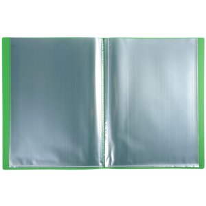 Carpeta transparente de PP blando de 300µ con 80 bolsillos granulados, opaca, para formato DIN A4 Colores surtidos
