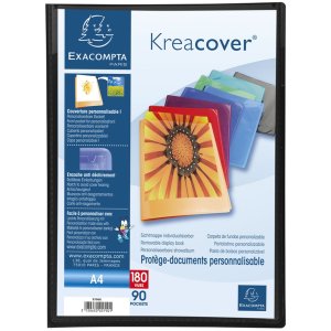 Carpeta PP con 90 fundas Krea Cover DIN A4 surtido