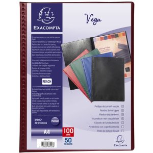 Carpeta transparente con tapa blanda de PP 300? 50 fundas...