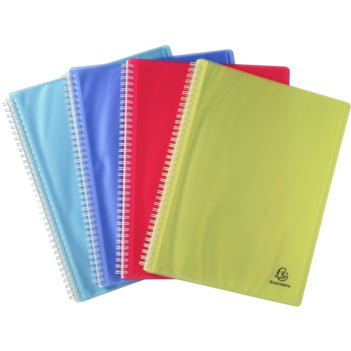 Exacompta 56172E Carpeta espiral 30 bolsillos Linicolor DIN A4 colores surtidos