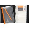 Tarjetero Exacard con 20 fundas extraíbles para 120 tarjetas Exactive, 20x14,5cm Negro