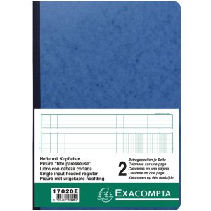 Cuaderno multicolumna A4 2 columnas 40 hojas surtidas