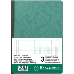 Cuaderno multicolumna A4 3 columnas 40 hojas