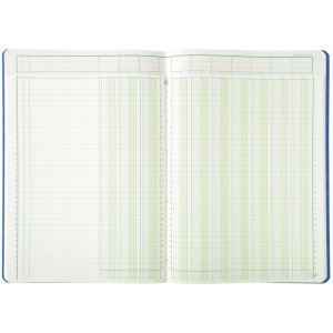 Cuaderno multicolumna encuadernado con 10 columnas en 2 páginas y 34 líneas 40 hojas, 110 g, DIN A4