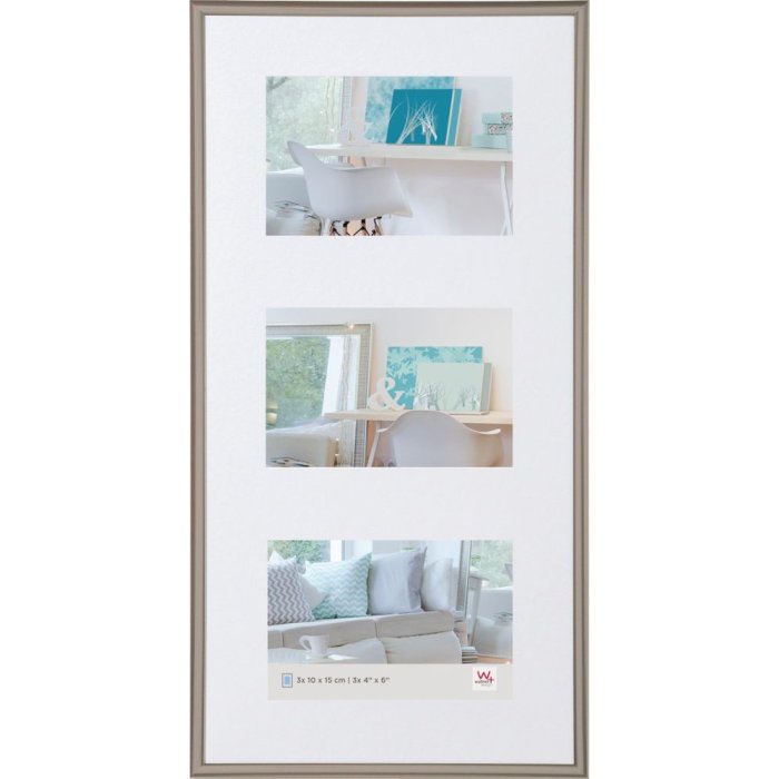 Nuevo marco Lifestyle Gallery 3x 10x15 cm - gris