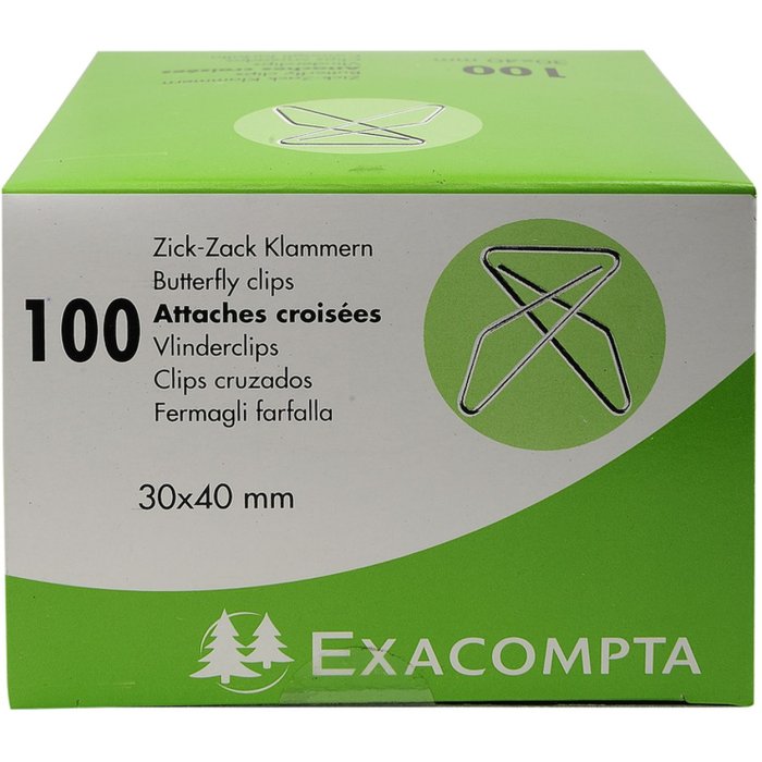 Exacompta Grapas Zig-Zag 30x40 mm 100 unidades