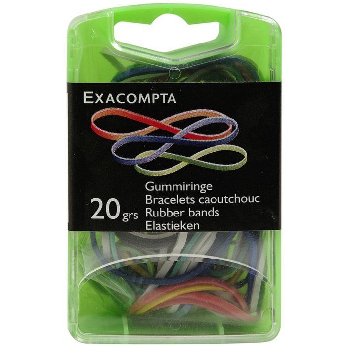 Paquete de anillos de goma de 20 g de colores surtidos