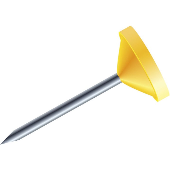 Agujas de cabeza plana Ø 5 mm 100 unidades amarillo