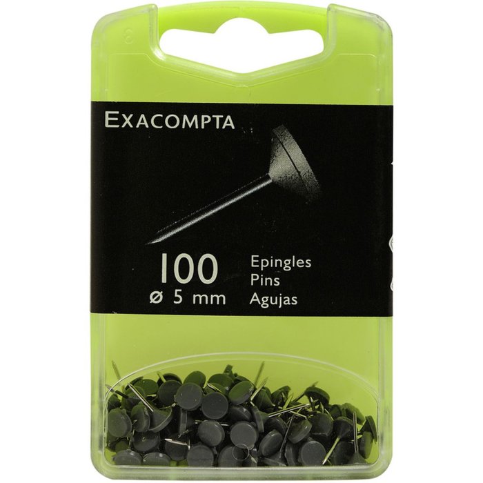 Agujas cabeza plana Ø 5 mm 100 unidades gris