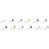 Agujas de cabeza plana Ø 5 mm 100 unidades colores surtidos