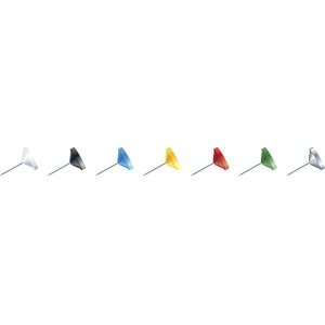 Agujas cabeza plana blister 50 unidades colores surtidos