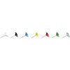 Agujas cabeza plana blister 50 unidades colores surtidos
