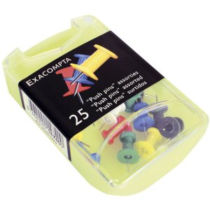 Alfileres de tablero blister 25 unidades colores surtidos