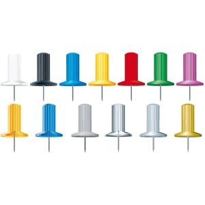 Alfileres para tablero blister 10 unidades colores surtidos