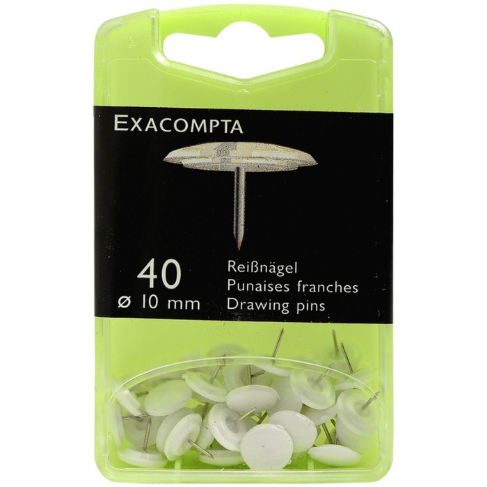 Tachuelas Ø10 mm blanco 40 unidades