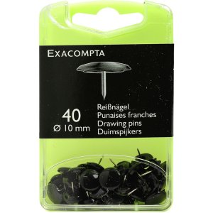 Exacompta chinchetas Ø10 mm negro 40 piezas