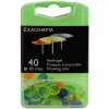 Chinchetas Ø10mm colores transparentes 40 piezas