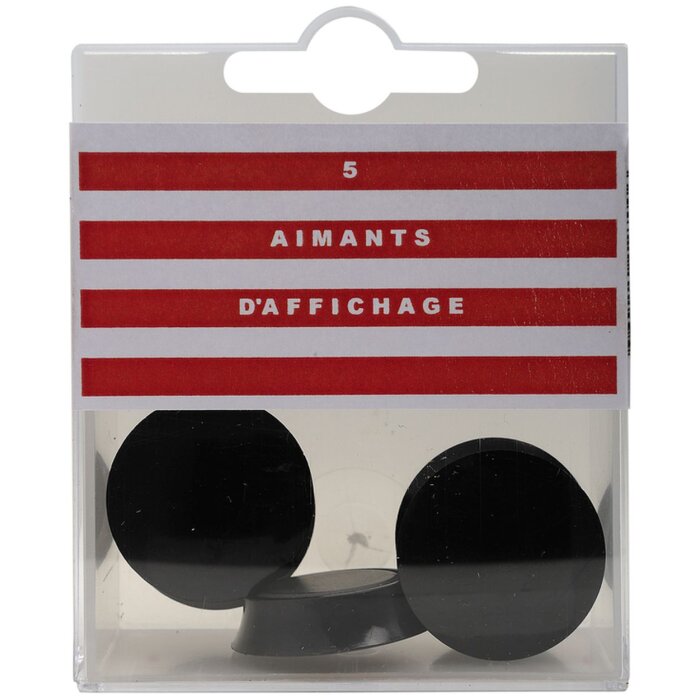 Caja de 5 imanes, Ø27mm negro
