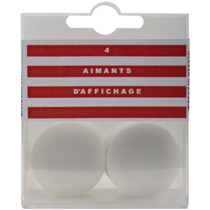 Caja de 4 Imanes, Ø32mm Blanco