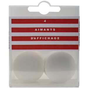Caja de 4 Imanes, Ø32mm Blanco