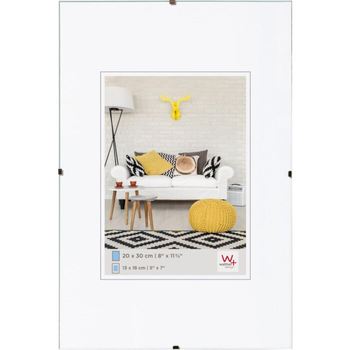 Portafotos Walther Clip Frame 30x45 cm Vidrio Normal Sin Marco