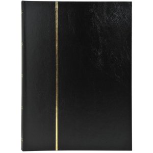 Exacompta álbum de sellos tapa de polipiel negro 48 páginas 22,5x30,5 cm