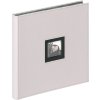 Walther Álbum de Fotos Lino NEGRO BLANCO 30x30 gris 50 páginas negras