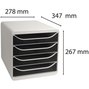 Big-Box Classic gris claro-negro Cajonera