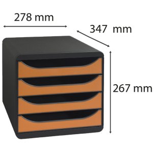 Cajonera Big-Box Classic mouse gris-mandarina