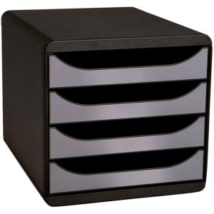 Cajonera metálica negra-plata Big-Box Classic