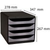 Cajonera metálica negra-plata Big-Box Classic