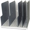 Clasificador vertical MODULOTOP con 5 placas separadoras - gris claro-gris ratón