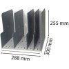 Clasificador vertical MODULOTOP con 5 placas separadoras - gris claro-gris ratón