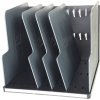 Clasificador vertical MODULOTOP con 5 placas separadoras - negro-gris ratón