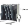 Clasificador vertical MODULOTOP con 5 placas separadoras - negro-gris ratón
