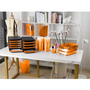 Bandeja de cartas Combo 2 Classic naranja transparente