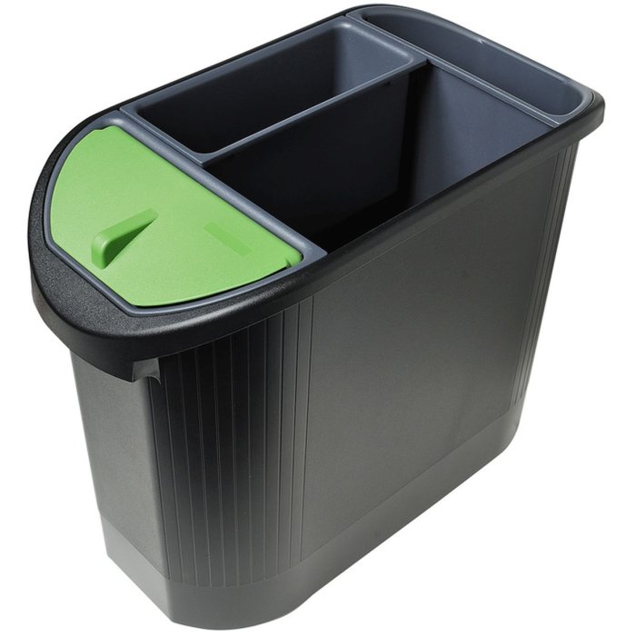 Papelera ecológica TOP LINE Classic Negro-Antracita