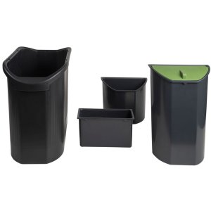 Papelera ecológica TOP LINE Classic Negro-Antracita
