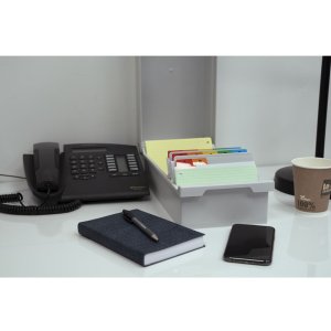 Caja para 500 tarjetas A6 K Gris claro