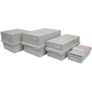 Caja para 500 tarjetas A6 K Gris claro