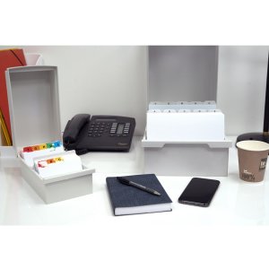 Caja para 500 tarjetas A6 K Gris claro