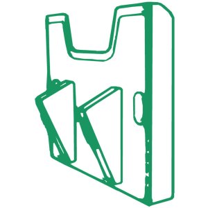 Mueble alto A4 cristal verde