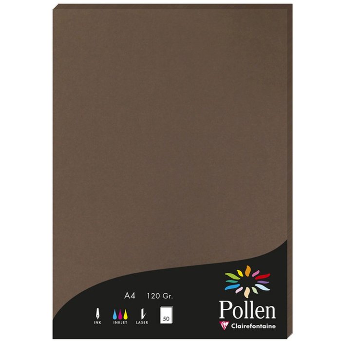 Papel de polen A4 120 g 50 hojas marrón