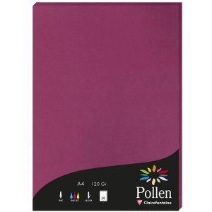 Papel de polen A4 120g 50 hojas frambuesa