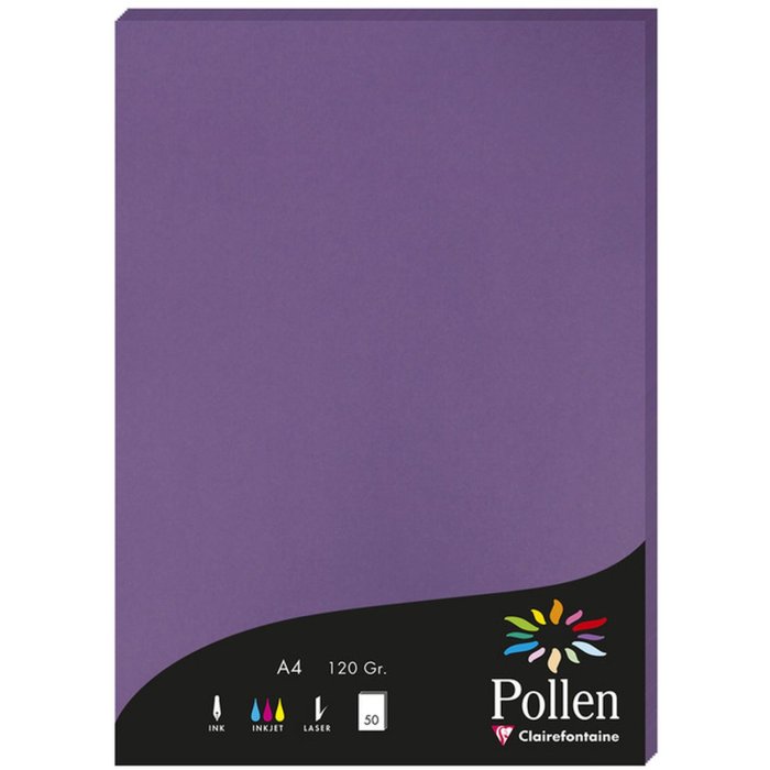Papel de polen A4 120 g 50 hojas morado