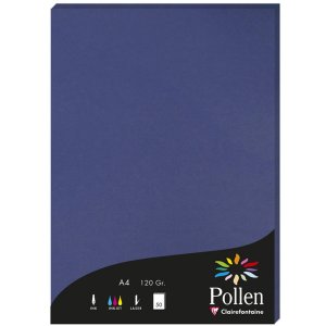 Papel de polen A4 120g 50 hojas azul real