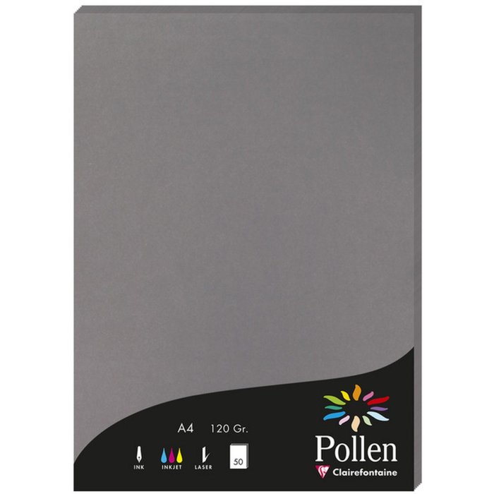 Papel de polen A4 120 g 50 hojas gris oscuro